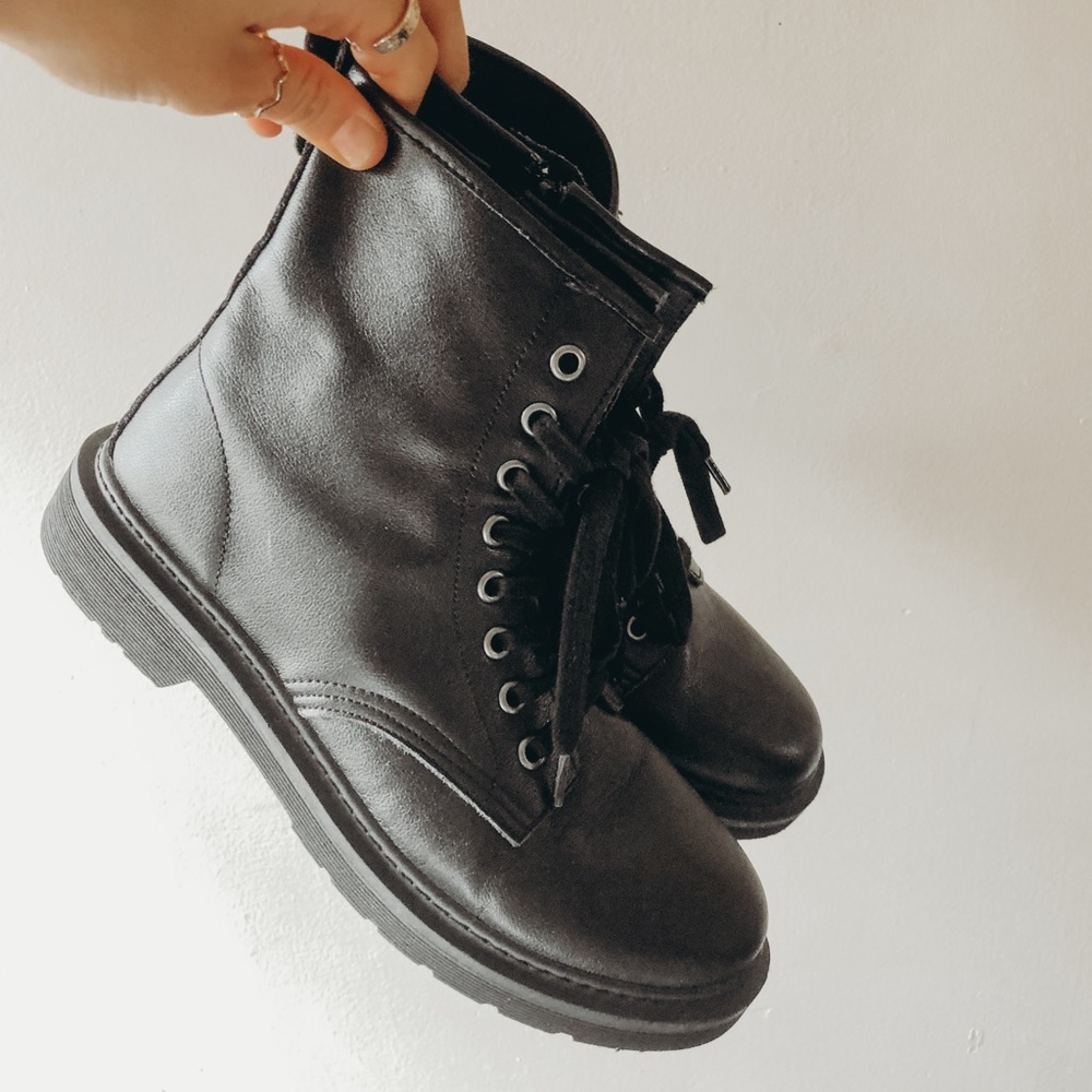 Black combat boots!